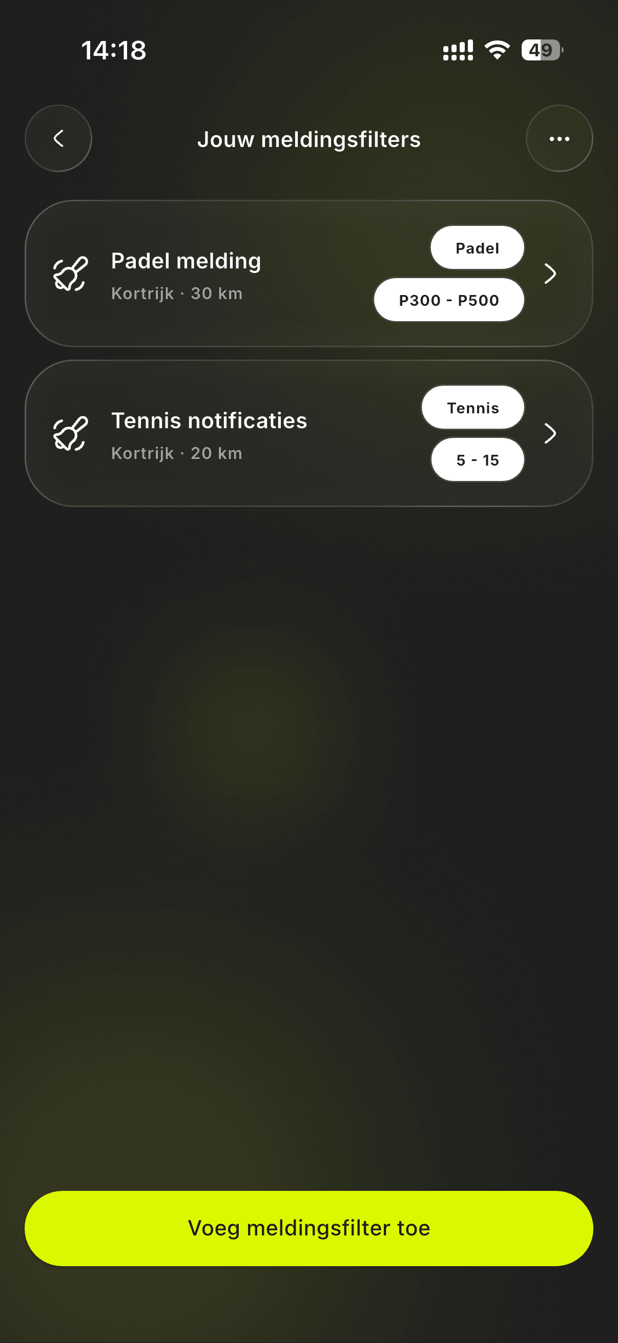 Nooit een match missen
